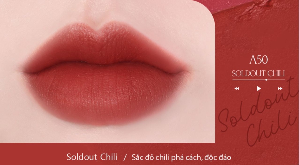 Son Black Rouge Airfit Velvet A50 - Hàn Quốc