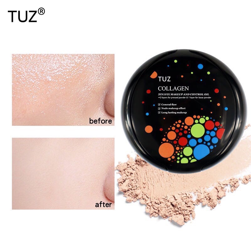 Phấn phủ makeup Tuz Collagen 3 in 1 (nội địa Trung) - Tone 02
