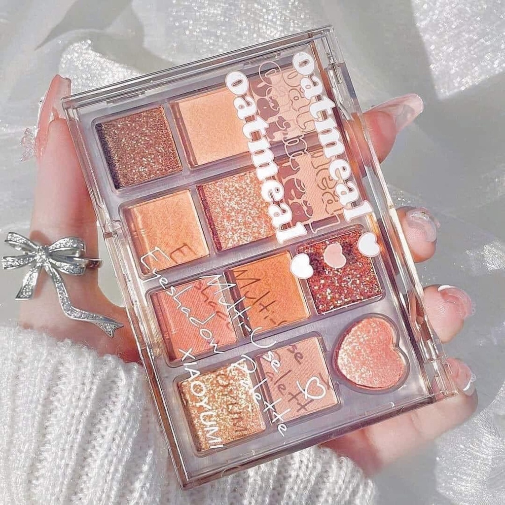 Phấn mắt 12 ô Xiaoyumi Oatmeal