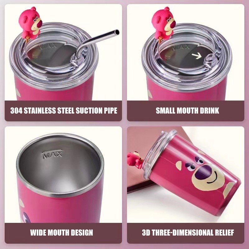 Ly giữ nhiệt gấu dâu Lotso - Toy Story 450ml