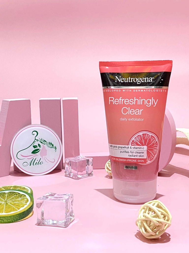 Sữa rửa mặt Neutrogena Refresshingly Clear Daily Exfoliator Oil Free- 150ml (Hồng)
