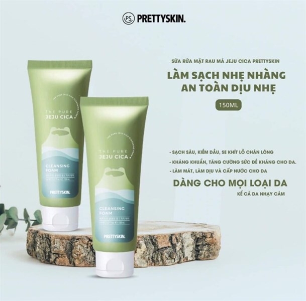 Sữa rửa mặt rau má Jeju CiCa Prettyskin - 150ml