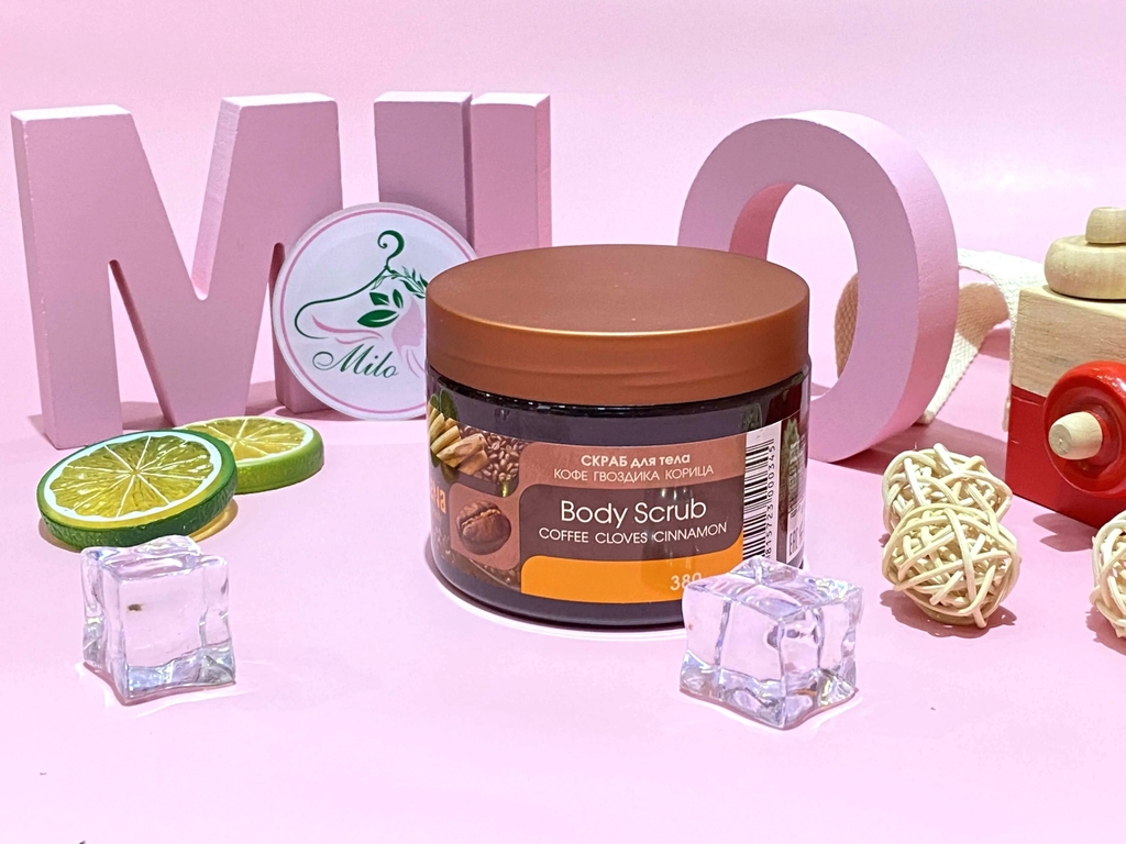 Tẩy tế bào chết Cafe + Quế hồi Body Coffee Scrub Bilena- 380g (Nga)
