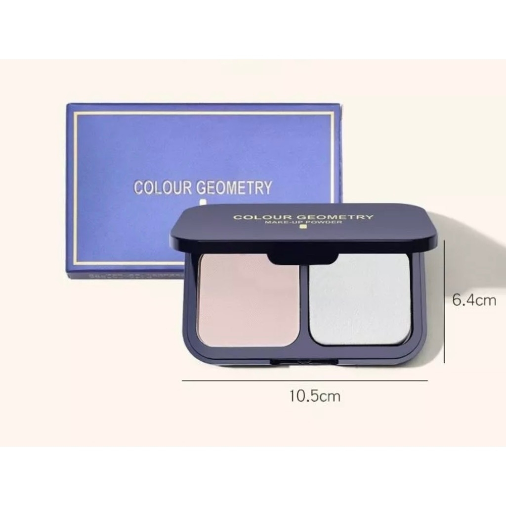 Phấn nền kiềm dầu Colour Geometry 2 ô (hộp xanh) - 7.5g
