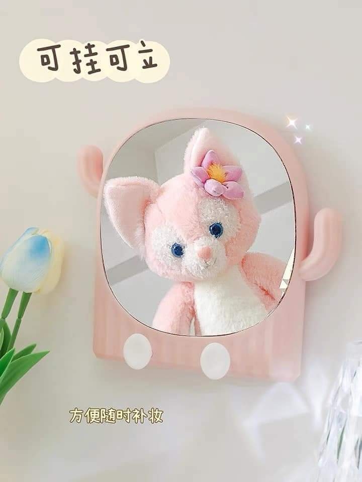Gương make up để bàn hình xương rồng cute