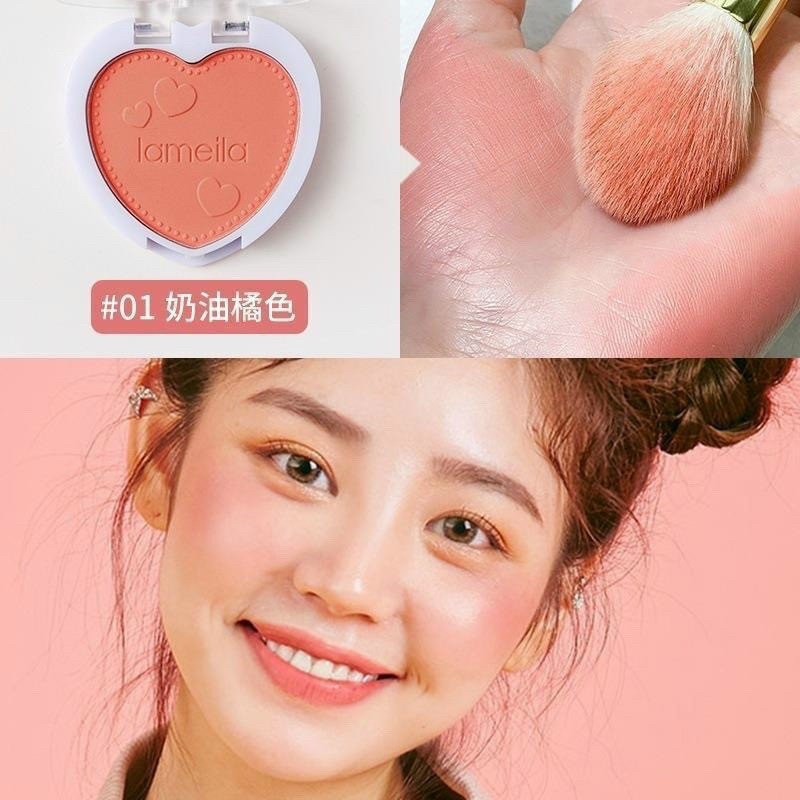 Phấn má hồng Lameila blusher - 4g (hộp trái tim)