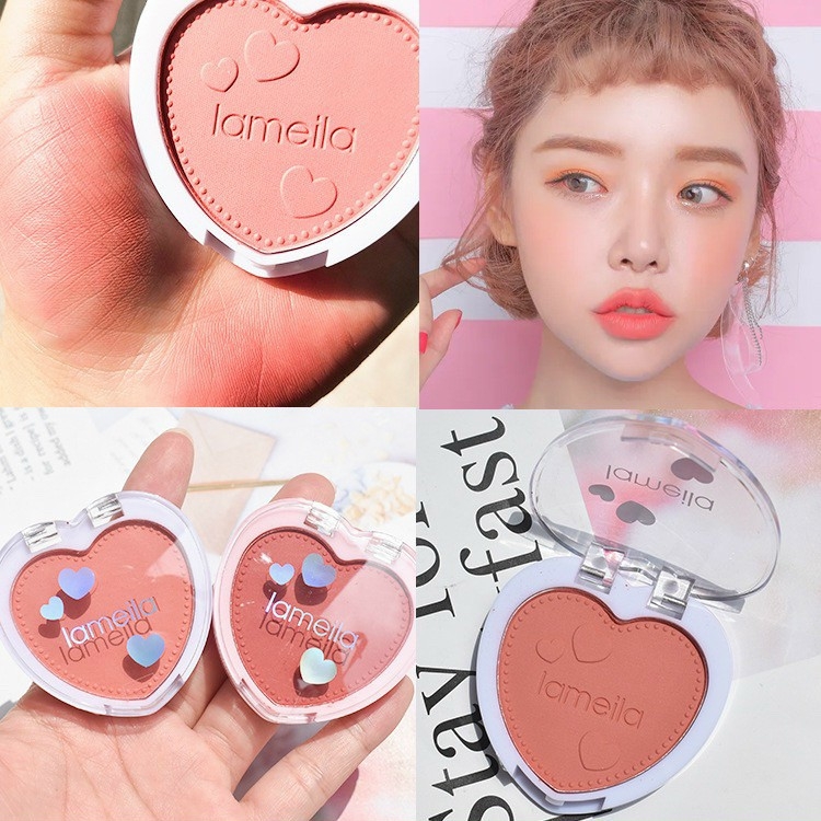 Phấn má hồng Lameila blusher - 4g (hộp trái tim)