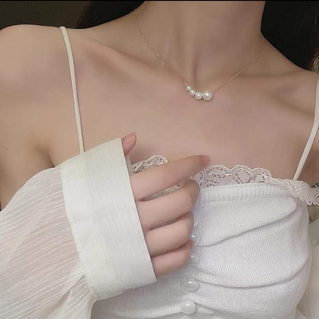 Dây chuyền 4 hạt ngọc trai