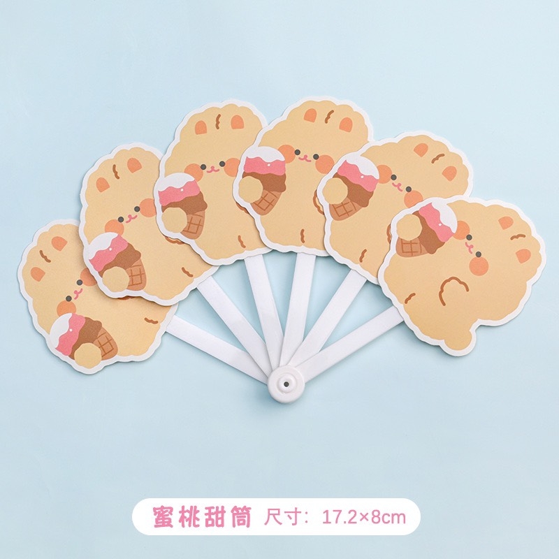Quạt nhựa cầm tay xếp lại hình cute
