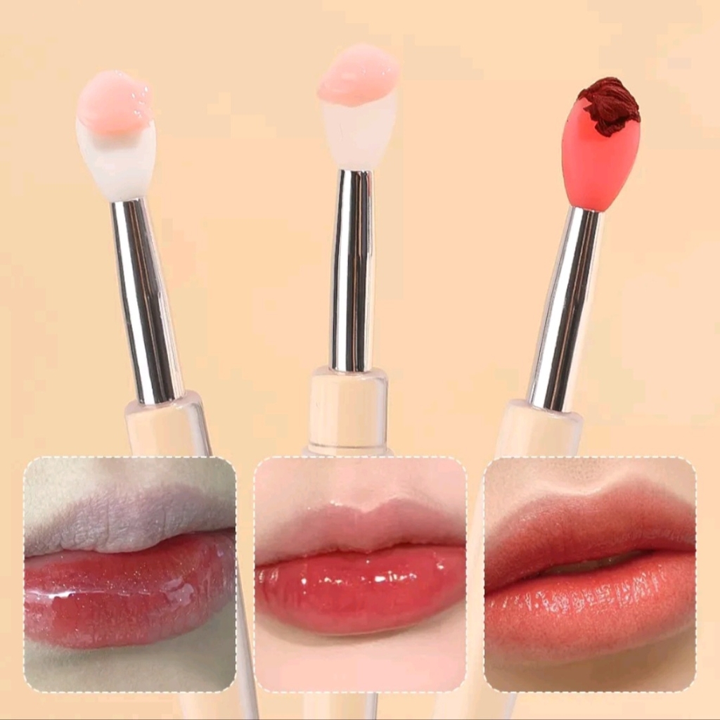 Cọ trang điểm môi, mắt đa năng có nắp đậy chống bụi (trắng)