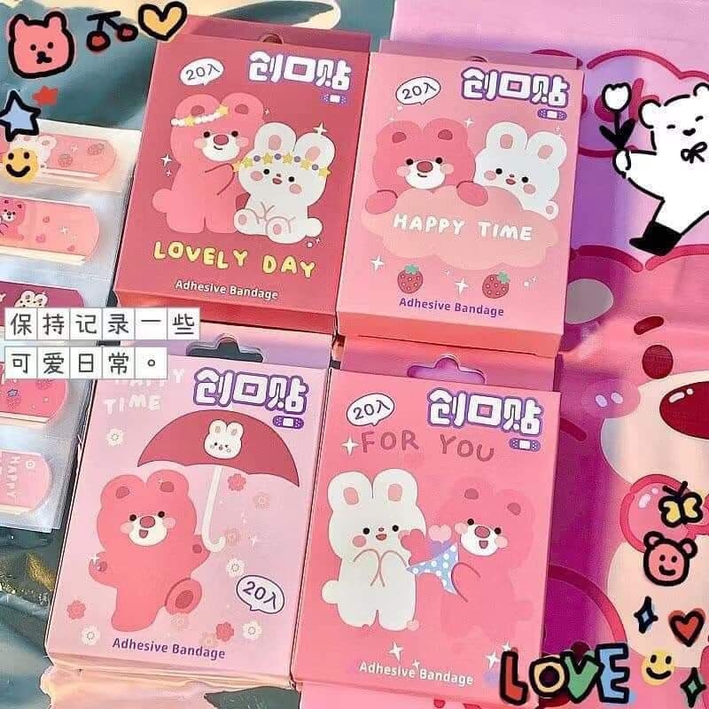 Băng cá nhân gấu gấu Lotso (hộp 20 miếng)