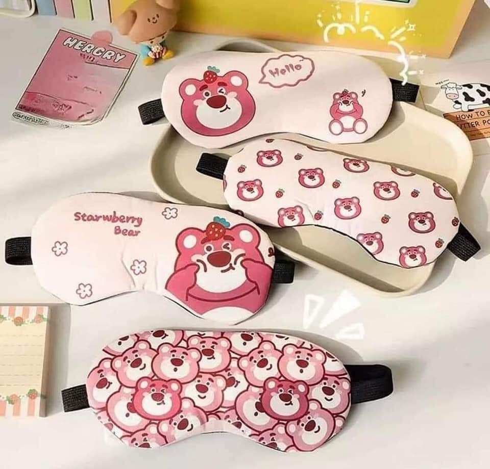 Bịt mắt ngủ gấu dâu Lotso có gel làm mát