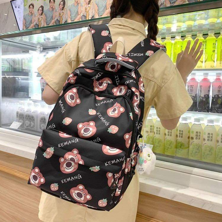Balo Quảng Châu hình gấu dâu Lotso (size to)