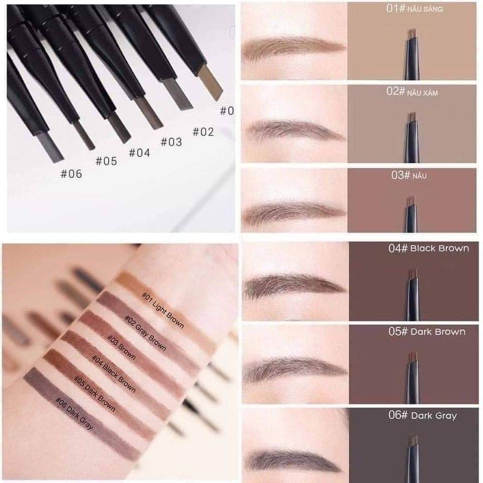 Chì kẻ mày 2 đầu Designing Eyebrow Pencil - The face shop