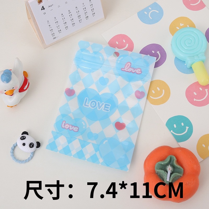 Túi zip nhỏ PVC hoạt hình cute (11cm x 7.4cm)