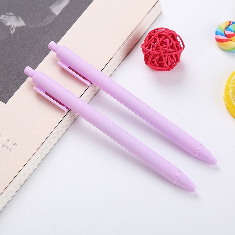 Bút bi gel Macaron mực đen màu pastel
