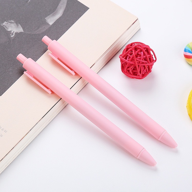 Bút bi gel Macaron mực đen màu pastel