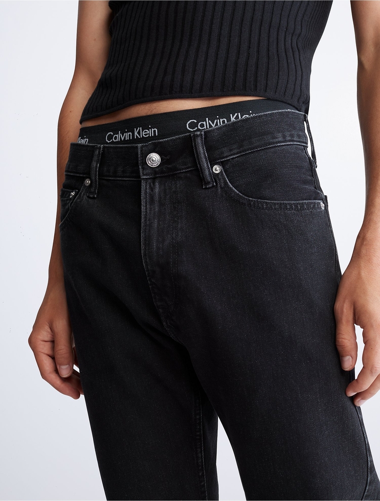 Jeans Calvin Klein Slim Straight Fit Essential Black Jeans Calvin Klein Slim Straight Fit Essential Black