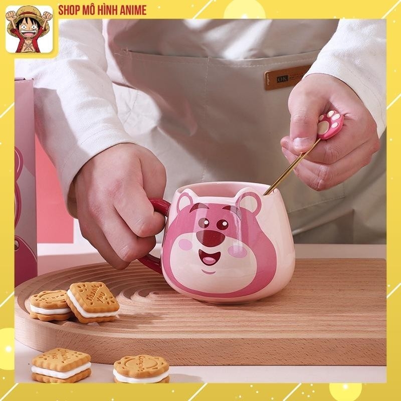Combo Đèn Ngủ Và Cốc Gấu Dâu Lotso, Mẫu Gấu Hoạt Hình Disney Được Yêu Thích, Thích Hợp Làm Quà Tặng Sinh Nhật, Lưu Niệm