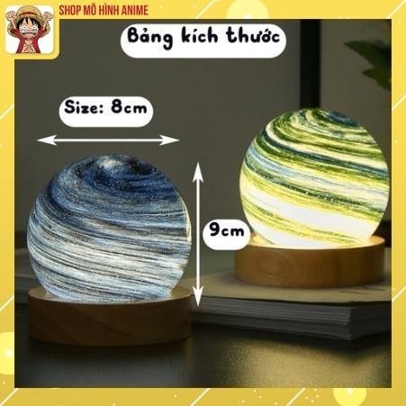Đèn Ngủ 3D Quả Cầu Pha Lê Các Hành Tinh Phát Sáng, Decor Trang Trí Phòng Ngủ, Quà Tặng Sinh Nhật