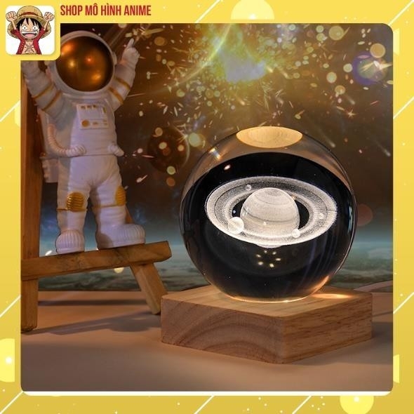 Đèn Ngủ 3D Quả Cầu Pha Lê Phát Sáng đế vuông , Quà Tặng Sinh Nhật, Quà Lưu Niệm, Qùa Tặng Giáng Sinh