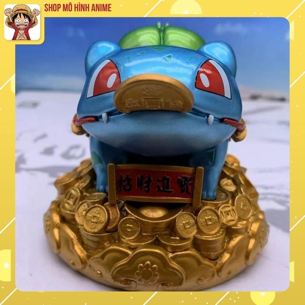 Mô Hình Pokemon, Fushighidane Ngậm Vàng, Cóc Thần Tài, Đồ Phong Thủy Giúp Tăng May Mắn, Thu Hút Tiền Tài