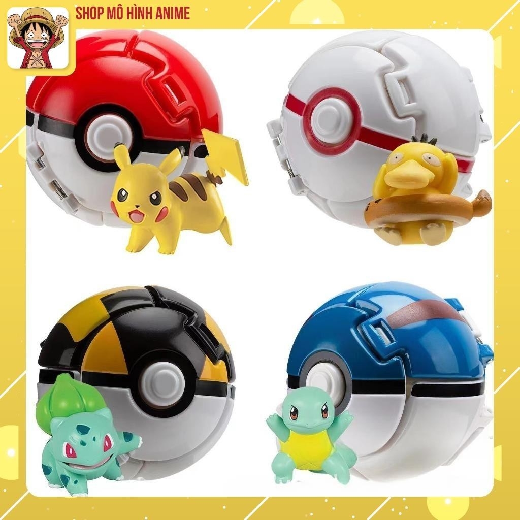 Đồ Chơi 4 Pokemon Tự Động Ném Thú, Đa Dạng Nhiều Mẫu, Đồ Chơi Dành Cho Các Bạn Nhỏ