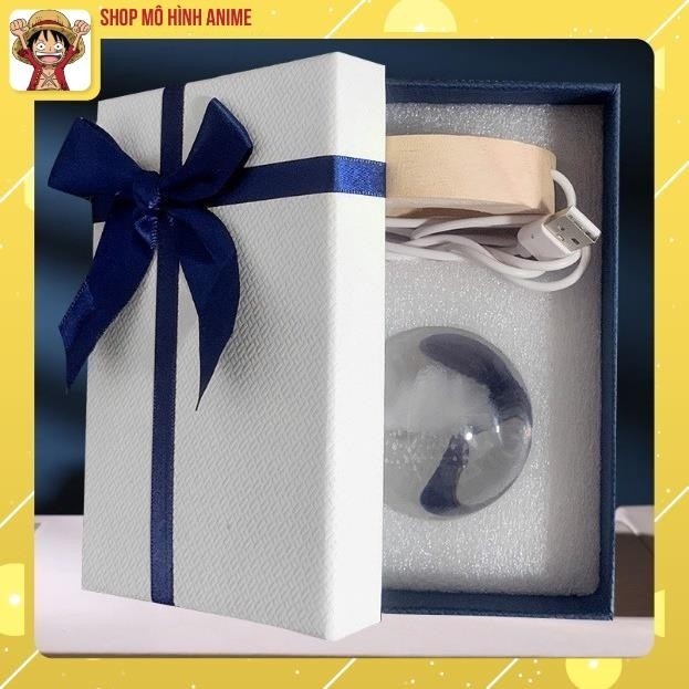 [Quà Tặng Giáng Sinh] Đèn Ngủ Quả Cầu Pha Lê Phát Sáng Hình Ông Già Noel, Decor Trang Trí, Quà Tặng Ngày Lễ Giáng Sinh