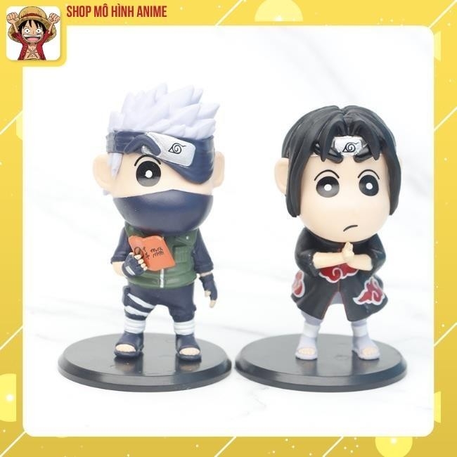 Bộ 6 Mô Hình Các Nhân Vật Naruto, Kakashi, Itachi, Sasuke, Garaa, Cosplay Bởi Shin Cậu Bé Bút Chì, Cute Ngộ Nghĩnh