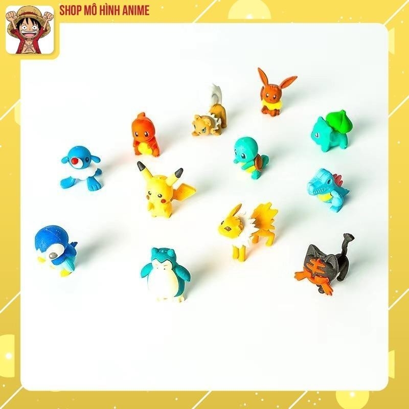 Mô Hình Pokemon, Bộ 4 Hộp 12 Nhân Vật Pikachu, Pokemon, Full Box Đóng Hộp Cao Cấp, Quà Tặng Dành Cho Bé