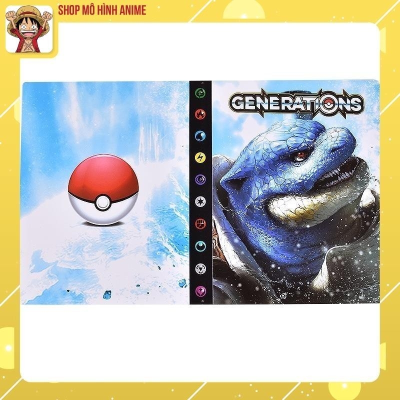 Sách Đựng Bộ Sưu Tập Thẻ Bài Pokemon, Khe Đựng 240  Thẻ Bài Các Nhân Vật Yêu Thích Của Bé