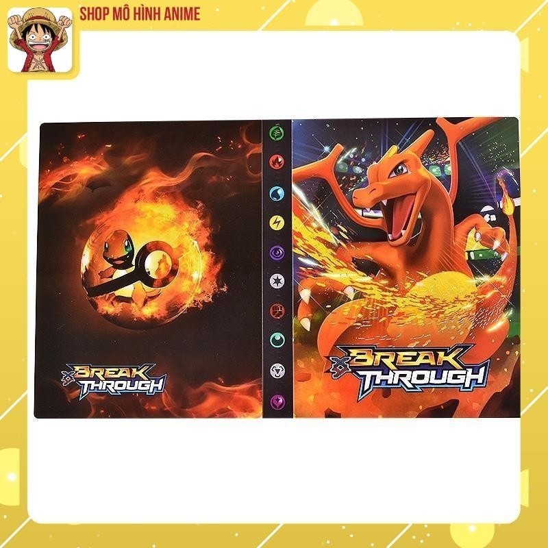 Sách Đựng Bộ Sưu Tập Thẻ Bài Pokemon, Khe Đựng 240  Thẻ Bài Các Nhân Vật Yêu Thích Của Bé
