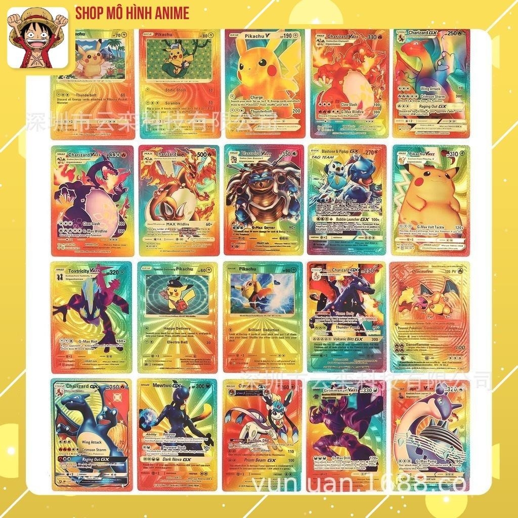 Combo  55 Lá Bài Pokemon Kèm Túi Đựng Mini Siêu Cute, Đồ Chơi Sưu Tầm Dành Cho Bé