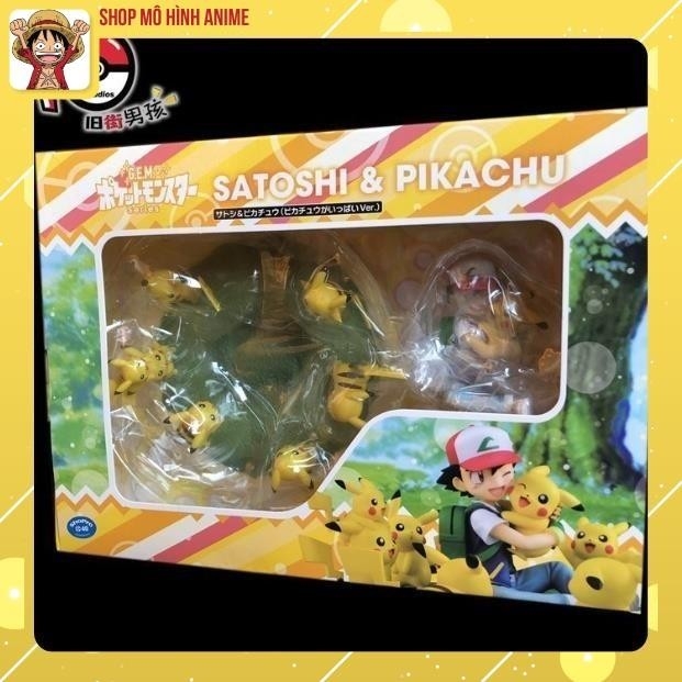 Mô Hình Pokemon, Satoshi và Pikachu, Bộ Mô Hình Cao Cấp Dành Cho Bé, Bộ Sưu Tập Hoạt Hình, Quà Tặng Cho Trẻ