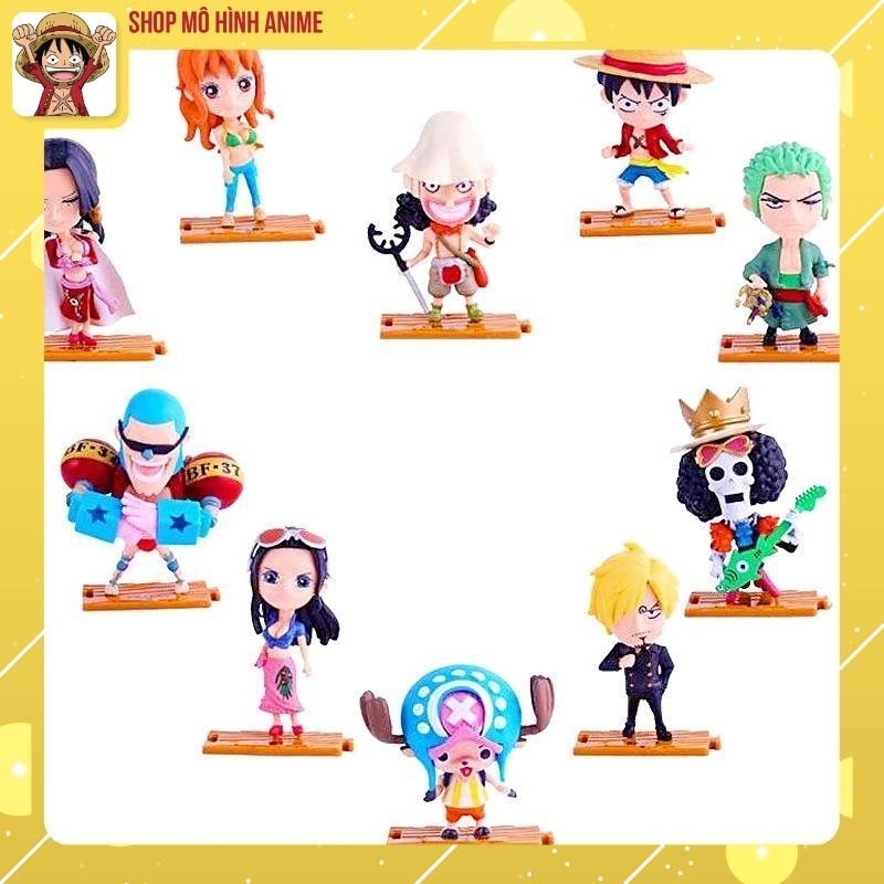 Bộ 10 Mô Hình One Piece Chibi Vương Quốc Wano, Cao 9cm, Mô Hình Decor Trang Trí, Bộ Sưu Tập Nhân Vật Yêu Thích