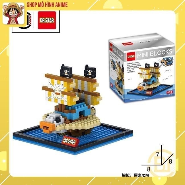 Đồ Chơi Lắp Ráp Thuyền Hải Tặc OnePiece, Bao Gồm 250 - 380 Mảnh Ghép, Full Box Cao Cấp