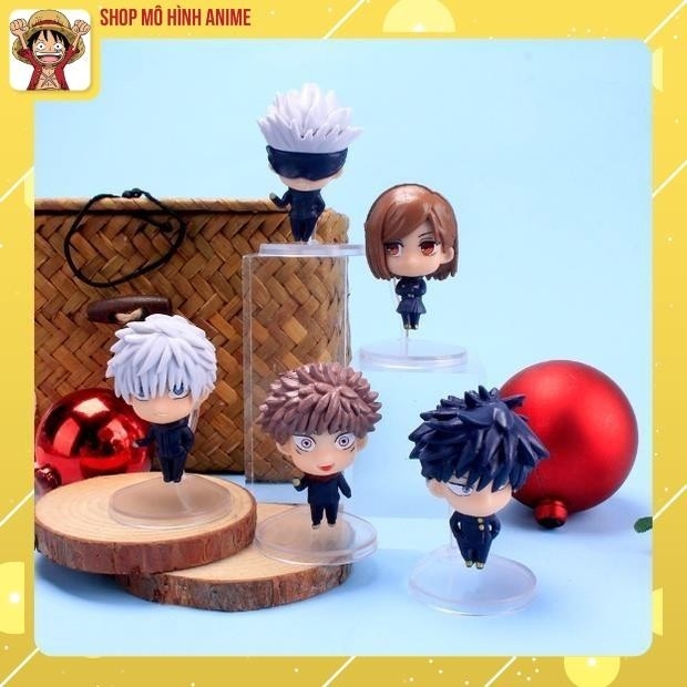 Mô Hình Bộ 5 Nhân Vật Anime Chú Thuật Hồi Chiến Kaisen Gojo, Mô Hình Để Bàn Decor Trang Trí, Quà Tặng Sinh Nhật Cho Bé