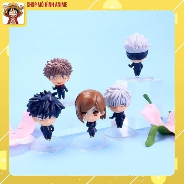 Mô Hình Bộ 5 Nhân Vật Anime Chú Thuật Hồi Chiến Kaisen Gojo, Mô Hình Để Bàn Decor Trang Trí, Quà Tặng Sinh Nhật Cho Bé