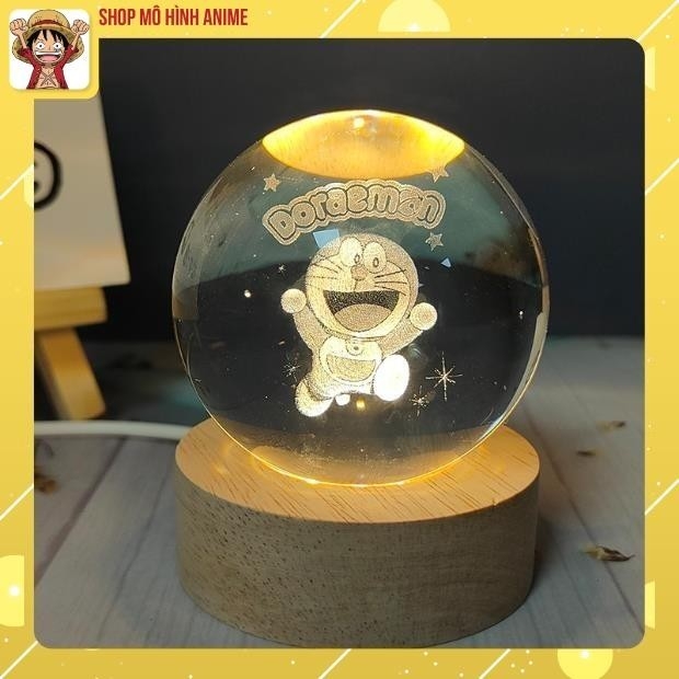 Đèn Quả Cầu Pha Lê 3D Phát Sáng, Hình Nhân Vật Doraemon, Decor Trang Trí, Quà Tặng Sinh Nhật, Dịp Lễ Đặc Biệt