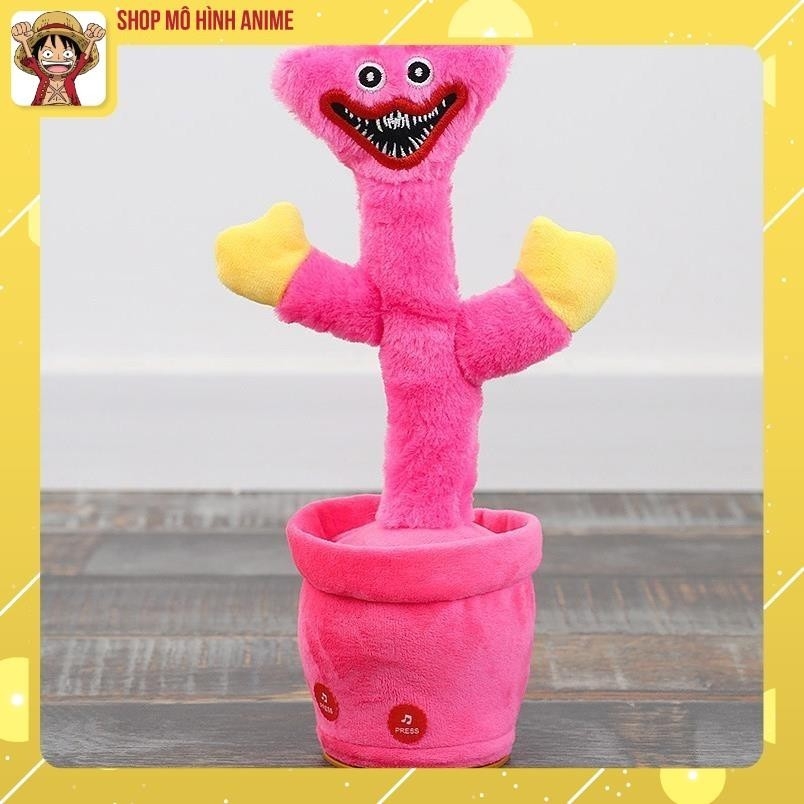 Đồ Chơi Cây Xương Rồng Nhảy Múa Hình Huggy Wuggy Playtime Poppy, Kết Hợp 120 Bài Hát, Nhại Giọng, Sạc USB