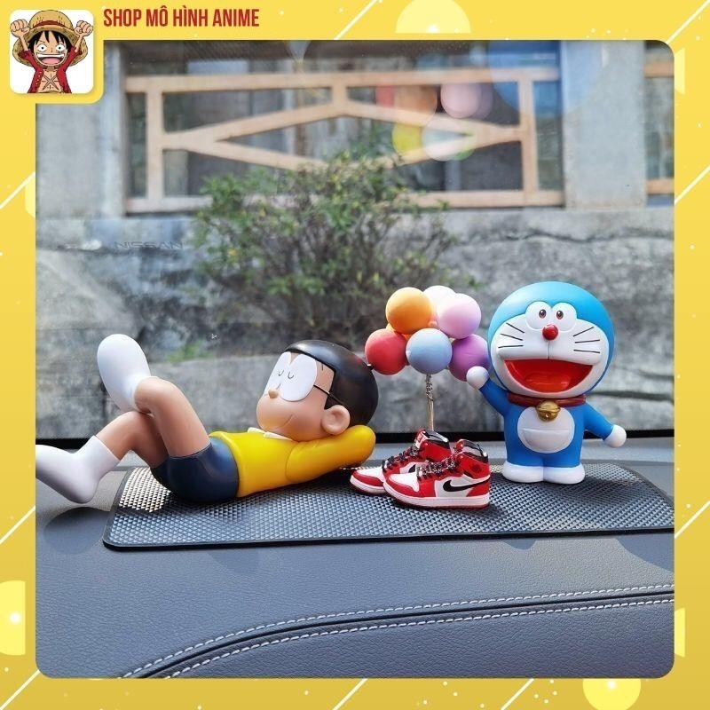 Mô Hình Nobita Nằm Ngủ, Doraemon, Chùm Bóng Bay, Kích Thước 9cm, Mô Hình Decor Trang Trí, Bộ Sưu Tập Nhân Vật Yêu Thích