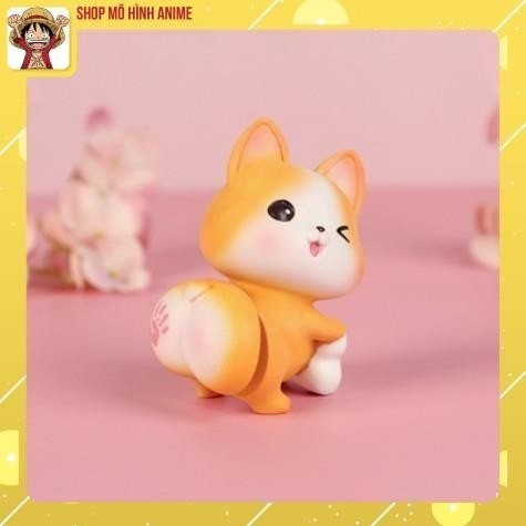 Mô Hình Thú Lắc Mông Cún Mèo Heo Chim,trưng  bày ô tô, tiểu cảnh, bày bàn học, tủ sách, trang trí shop