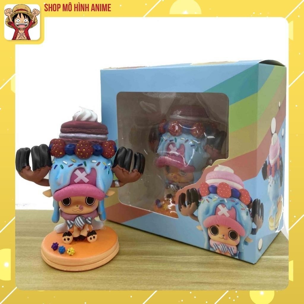 Mô Hình Nhân Vật OnePiece, Mô Hình Chopper Hình Chiếc Bánh Kem Xinh Đẹp Cute Cao 11cm, Full Box, Mô Hình Decor Trang Trí