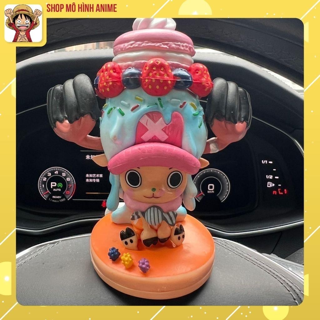 Mô Hình Nhân Vật OnePiece, Mô Hình Chopper Hình Chiếc Bánh Kem Xinh Đẹp Cute Cao 11cm, Full Box, Mô Hình Decor Trang Trí