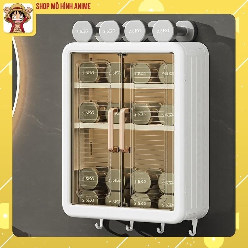 Tủ Nhà Tắm, Kệ Đa Năng Đựng Mĩ Phẩm, Nước Hoa Treo Tường, 3 Tầng Không Thấm Nước Không Cần Đục Lỗ, Chống Bụi Bẩn