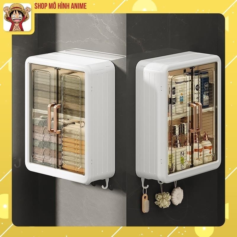 Tủ Nhà Tắm, Kệ Đa Năng Đựng Mĩ Phẩm, Nước Hoa Treo Tường, 3 Tầng Không Thấm Nước Không Cần Đục Lỗ, Chống Bụi Bẩn