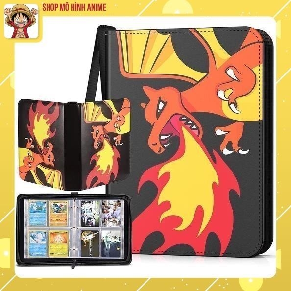 Sách Đựng Bộ Sưu Tập Thẻ Bài Pokemon , Khe Đựng 400 Thẻ TCG, Túi Da Cao Cấp, Bộ Sưu Tập Cho Bé