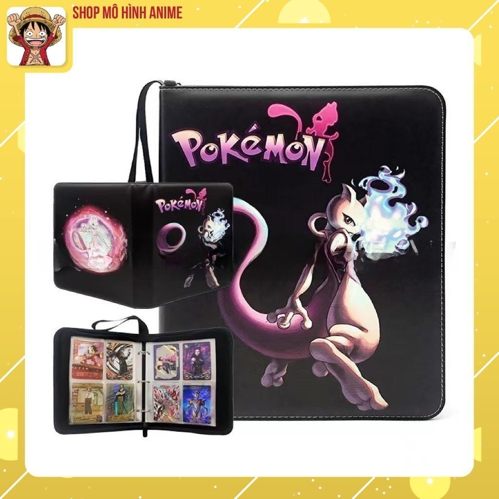 Sách Đựng Bộ Sưu Tập Thẻ Bài Pokemon , Khe Đựng 400 Thẻ TCG, Túi Da Cao Cấp, Bộ Sưu Tập Cho Bé