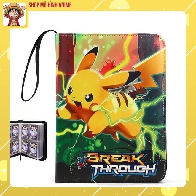 Sách Đựng Bộ Sưu Tập Thẻ Bài Pokemon , Khe Đựng 400 Thẻ TCG, Túi Da Cao Cấp, Bộ Sưu Tập Cho Bé