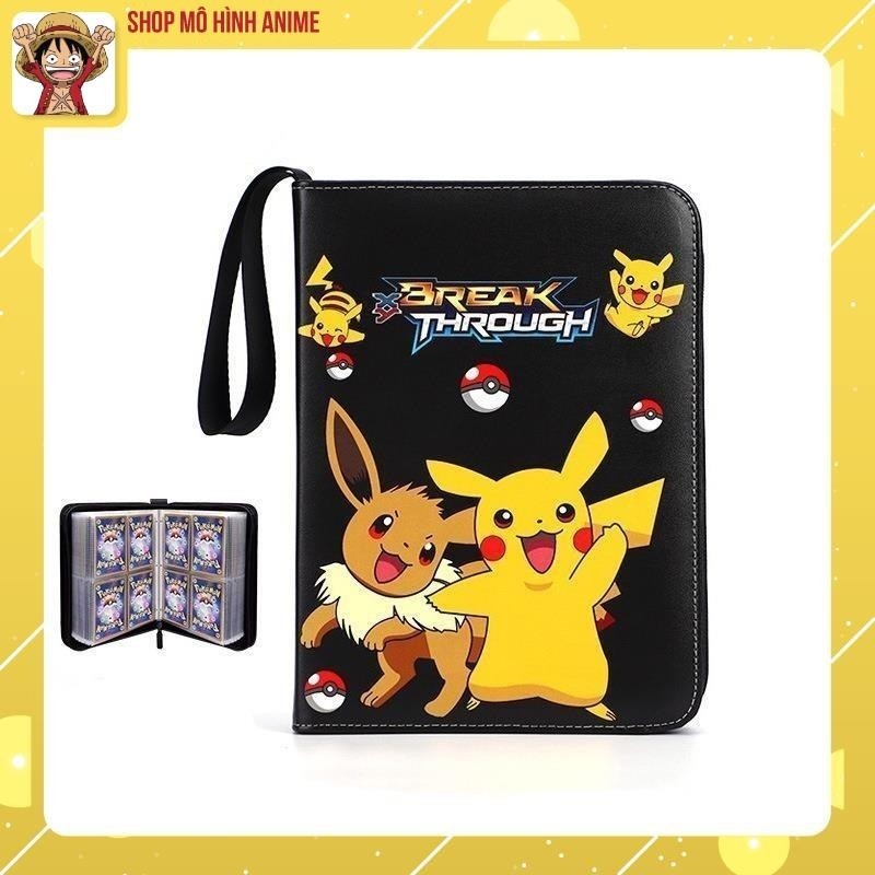 Sách Đựng Bộ Sưu Tập Thẻ Bài Pokemon , Khe Đựng 400 Thẻ TCG, Túi Da Cao Cấp, Bộ Sưu Tập Cho Bé